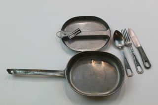 Ww2 Mess Kit U.  S.  Army M.  A.  Co.  Dated 1944 With Utensils