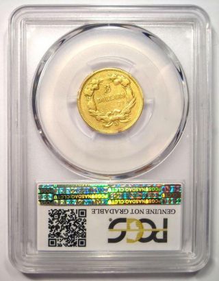 1857 - S Three Dollar Indian Gold Coin $3 - Certified PCGS VF Details - Rare Date 3