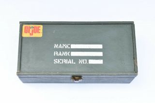 Vintage G.  I.  Joe 1964 Hasbro Foot Locker Wooden Box For Accessories Military