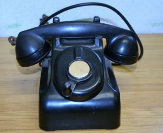Vintage Western Electric Fiw Black Crank Dial Phone Telephone Intercom?two Way?