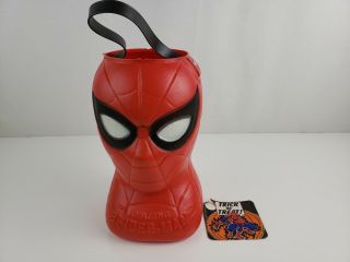 Vintage The Spider - Man Halloween Bucket,  Renzi,  1979 In