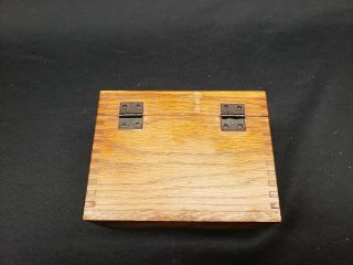 Vintage Weis Wood Finger Jointed White Oak 3x5 Card File Recipe Index Box 4