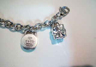 TIFFANY & CO York City STERLING SILVER 4 CHARM BRACELET - VALUE $1200.  00 3