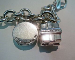 TIFFANY & CO York City STERLING SILVER 4 CHARM BRACELET - VALUE $1200.  00 8