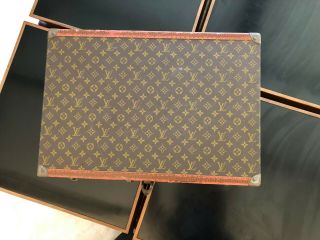 AUTHENTIC VINTAGE LOUIS VUITTON HARD CASE MONOGRAM TRUNK ALZER SUITCASE LUGGAGE 4