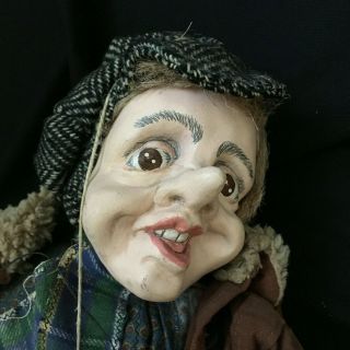 Vintage Handmade Czech Marionette String Puppet Boy 18 In