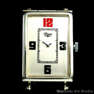 Vintage Men ' s Wristwatch LONGINES Art Deco Sterling Silver Mens Wrist Watches 3