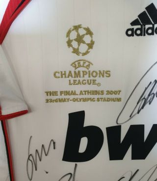 RARE 2007 AC MILAN Signed Shirt Autographed Jersey Display AFTAL CERT 2