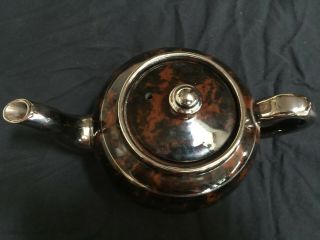 Vintage Antique Tortoise shell finish Teapot ENGLAND 5