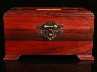 Exquisite Chinese Wood Hand Carving Jewelry Box Decoration Precious Seal