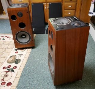 Rare Vintage Ohm Acoustics Corp Model I Stereo Speakers Brooklyn York Usa