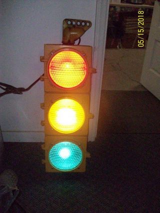 Vintage Marbelite 3 Way Traffic Light Signal Stop