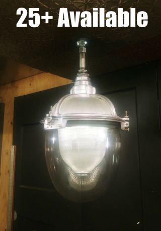 Vintage Holophane Triple Glass Explosion Proof Light - Substation - Fully Restored