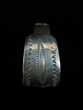 Antique Navajo Bracelet - Coin Silver and Turquoise 6