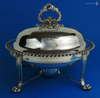 Matthew Boulton George Iii Sheffield Plate Serving Dish & Warming Stand Crested