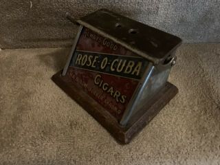 Antique / Vintage Rose - O - Cuba Desk Top Cigar Cutter 2