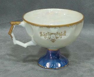 Enesco Imports Iridescent Rose Pedestal Tea Cup & Saucer 5