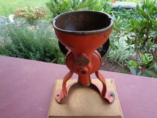 Antique Cast Iron Coffee Grinder CLAWSON & CLARK Double Grinding Mill 7