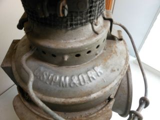 Vintage Adlake Non Sweating Chicago Lamp Lantern Switch Train C.  S P.  M&O RAILROAD 3