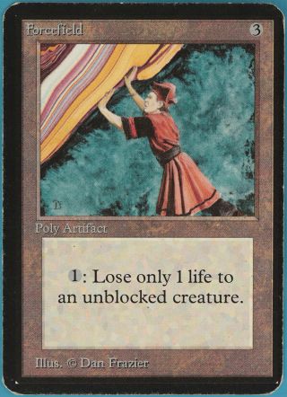 Forcefield Alpha Heavily Pld Artifact Rare Magic Gathering Card (33899) Abugames