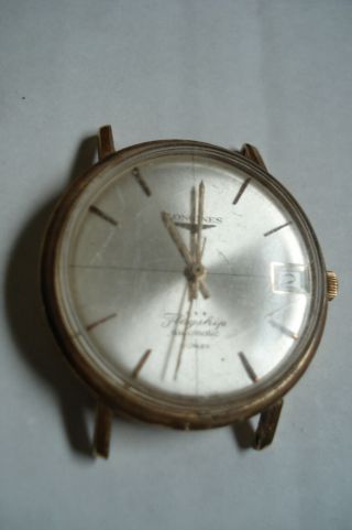 Vintage Longines Flagship 18k Gold Automatic Date Dial 1966