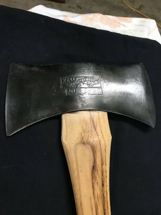 Vintage Embossed Kelly Registered Double Bit Axe 25567 Old Stock Handle