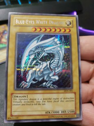 Blue - Eyes White Dragon - Dds - 001 - Secret Rare Pl Video Game Yugioh Promo