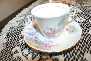 Antique Colclough Bone China Cup And Saucer Set Made In England