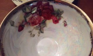 Royal Halsey Cup & Saucer Yellow with Roses & Gold Trim 5