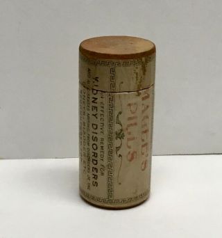 Ar Antique Wood Pill / Medicine Bottle / Box S.  Magee & Son Palatke Arkansas