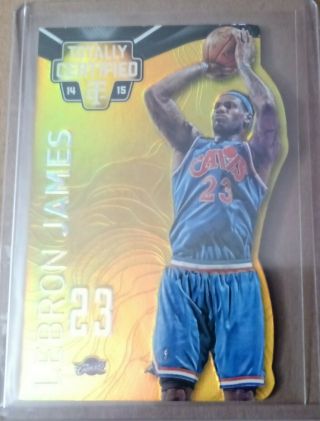 2014 Totally Certified Platinum gold refractor Die - Cut 11 LeBron James /10 rare 2
