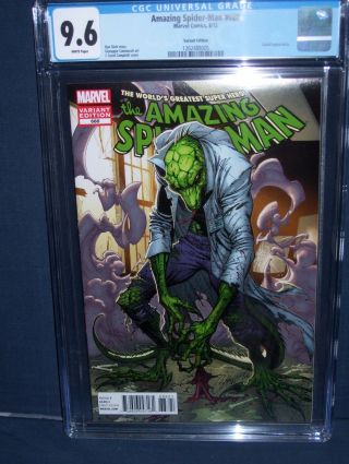 Spider - Man 688 Cgc 9.  6 Rare Lizard Variant Cover White Pages