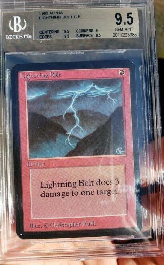 Vintage Magic | MTG BGS 9.  5 Alpha Lightning Bolt, 5