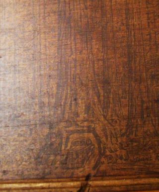 Antique VINTAGE Wood Dovetailed REDWOOD BOX CALIFORNIA Fruits OLD LABEL 13x8 2