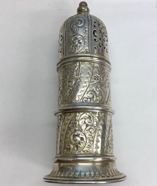 Antique Solid Silver Sugar Caster/ Shaker Circa 1853 F Bushell 2