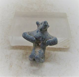 Ancient Luristan Bronze Amulet Bull Like Creature 1000bce