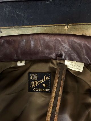 LVC Levis Vintage Clothing Menlo Cossack Leather Jacket Sz M Albert Einstein 40 10