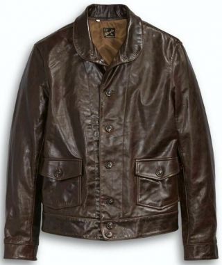 LVC Levis Vintage Clothing Menlo Cossack Leather Jacket Sz M Albert Einstein 40 12