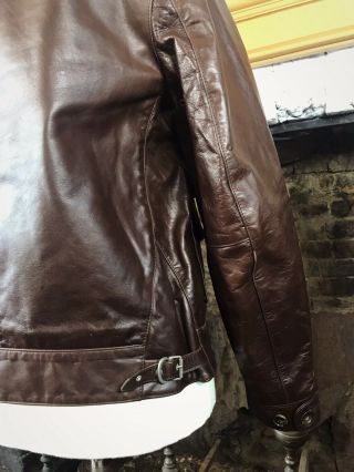 LVC Levis Vintage Clothing Menlo Cossack Leather Jacket Sz M Albert Einstein 40 4
