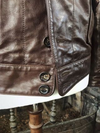 LVC Levis Vintage Clothing Menlo Cossack Leather Jacket Sz M Albert Einstein 40 6