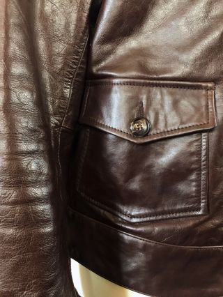 LVC Levis Vintage Clothing Menlo Cossack Leather Jacket Sz M Albert Einstein 40 7