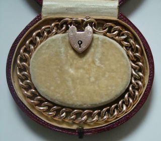 Antique Hallmarked 9ct Rose Gold Charm Bracelet - Not Scrap