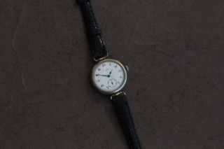 Cal14.  26 Wrist Watch Antique Longines 1919 Porcelain Dial