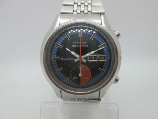 Vintage Seiko 6139 - 8050 Daydate Chronograph Stainless Steel Automatic Mens Watch
