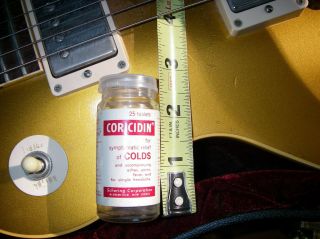 Vintage Coricidin Bottle W/lid & Label Duane Allman Glass Guitar Slide Rare