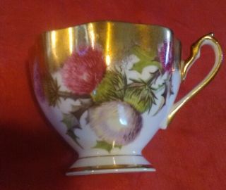 Queen Anne Fine Bone China " Thistle " With Heavy Gold Tea/coffee Cup Only