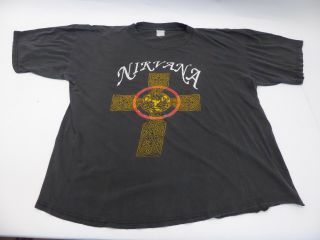 Rare Vintage Nirvana Celtic Cross T - Shirt