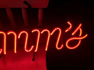 Gorgeous Vintage Hamm ' s Beer NEON Lit Bar Sign Vivid Red Color RARE 3