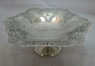 Antique George V Sterling Silver Pierced Fruit Dish,  1938,  Viners,  376 Grams