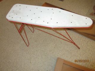Vintage Child ' s Ironing Board and Iron 4